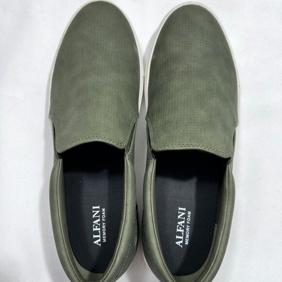 Alfani Men's Thomas Slip-on Sneakers Green US 10M  Manmade Faux-Suede - No Box - Picture 6 of 8